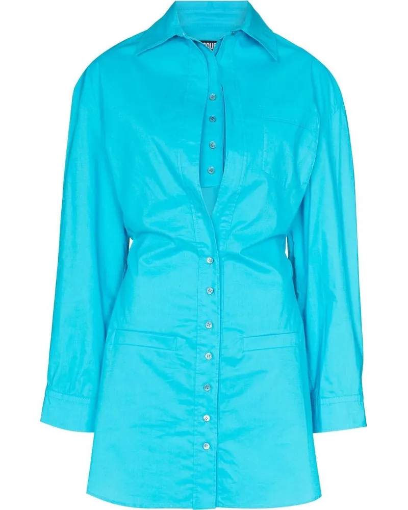 Jacquemus Hemdkleid im Layering-Look - Blau Blau