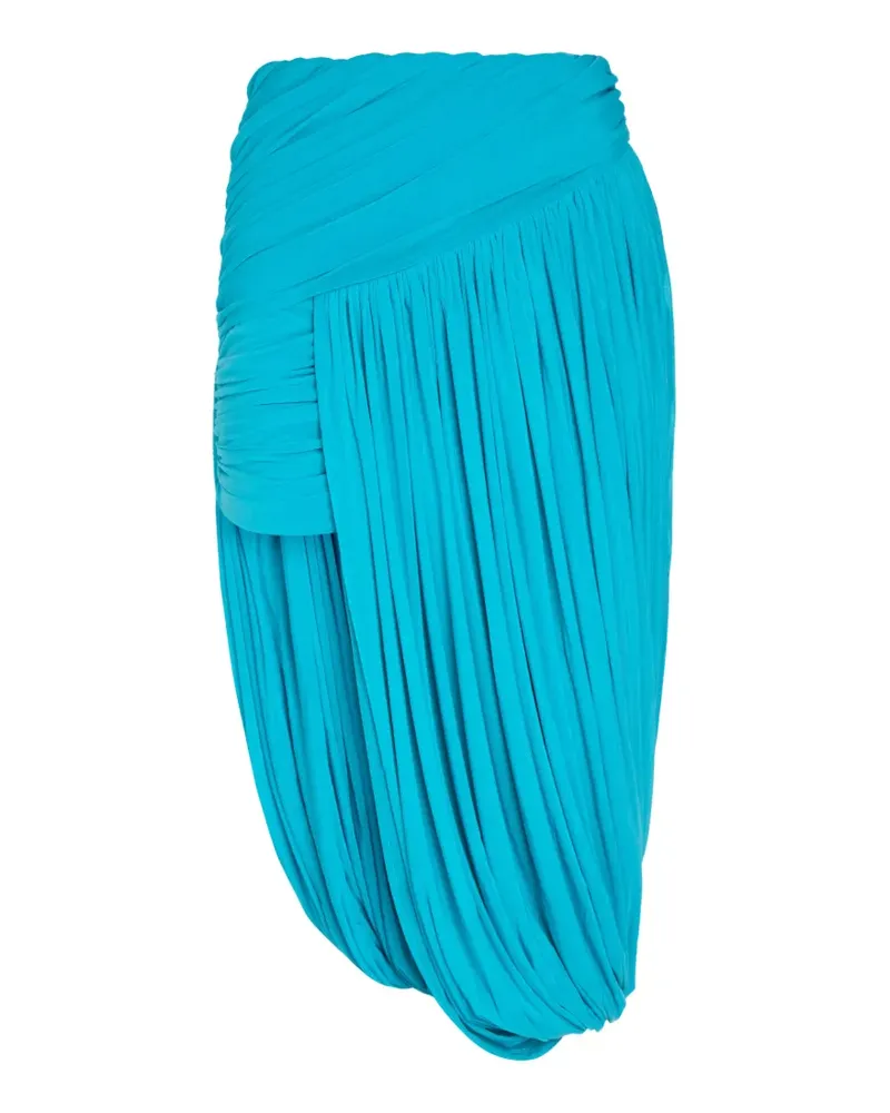 Ronny Kobo Asymmetrisch drapierter Rock - Blau Blau