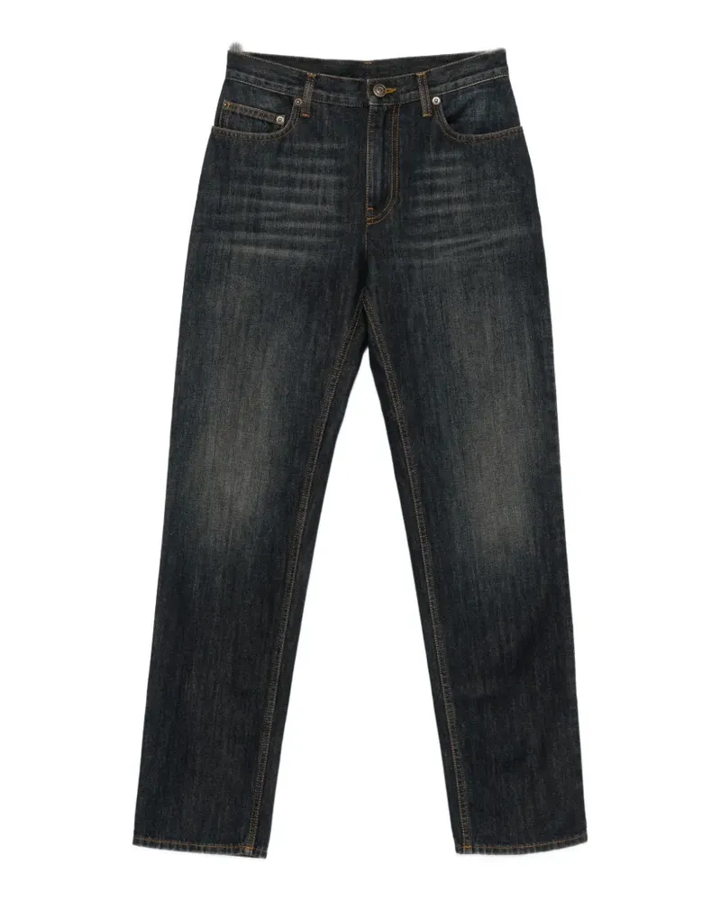 Burberry logo-plaque straight-leg jeans - Blau Blau