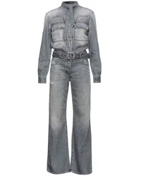 Pinko Bootcut-Jumpsuit aus Denim Grau