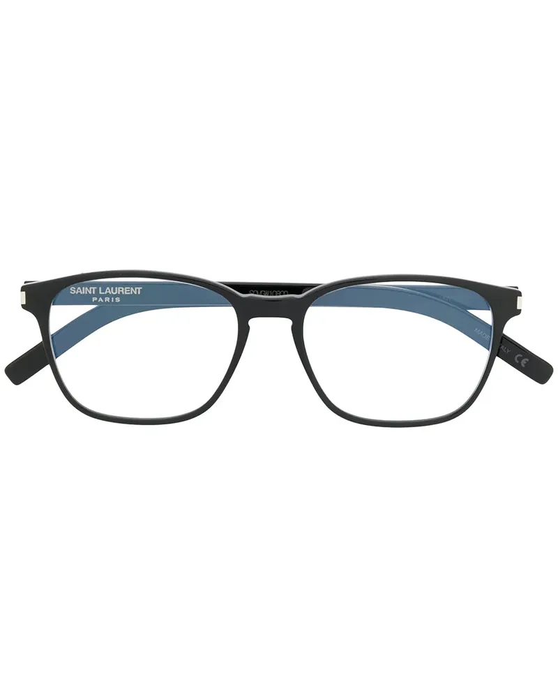 Saint Laurent Brille mit eckigem Gestell - Schwarz Schwarz