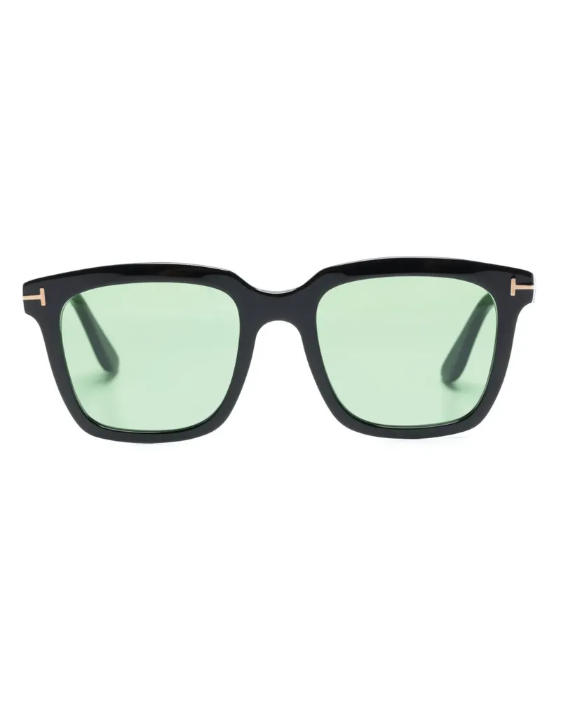 Tom Ford Sonnenbrille mit eckigem Gestell - Schwarz Schwarz