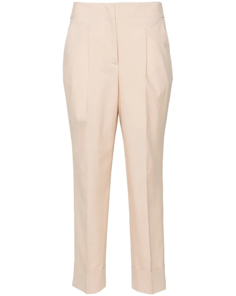 Peserico Cropped-Hose mit Kettendetail - Nude Nude