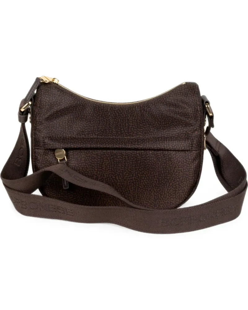 Borbonese Op Occhio di Pernice shoulder bag - Braun Braun