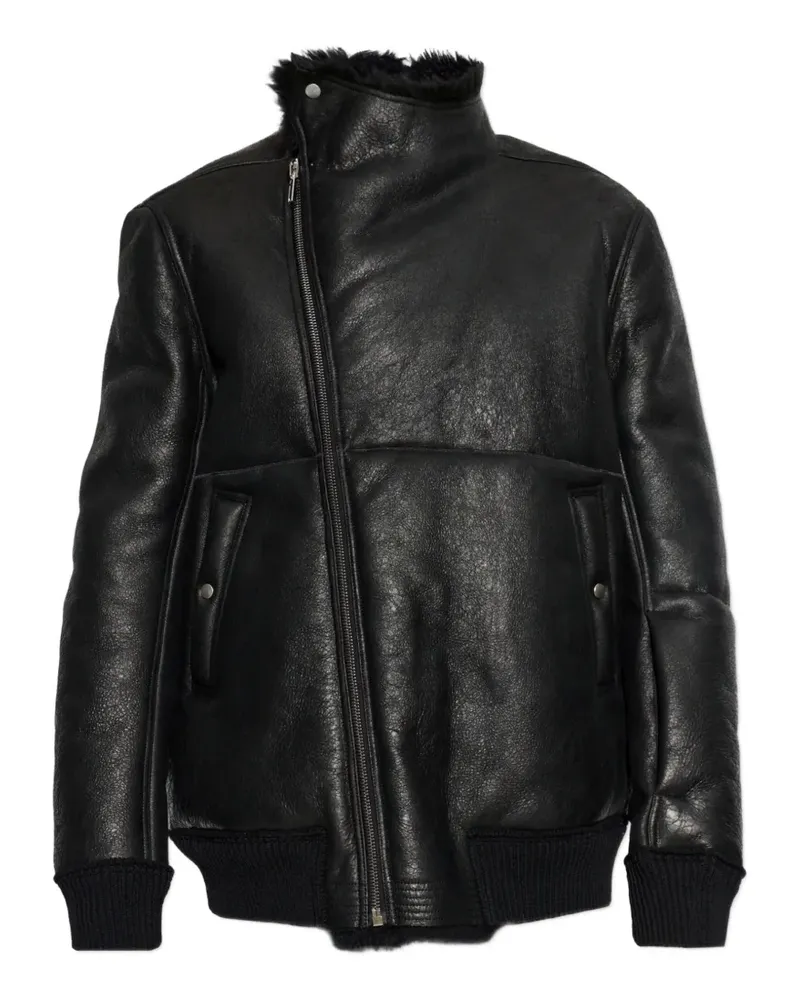 Rick Owens Jacke mit asymmetrischem Reißverschluss - Schwarz Schwarz