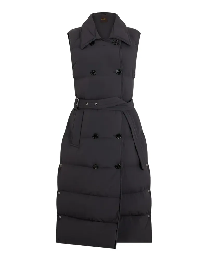 MOORER Rheakn quilted double-breasted midi gilet - Grau Grau