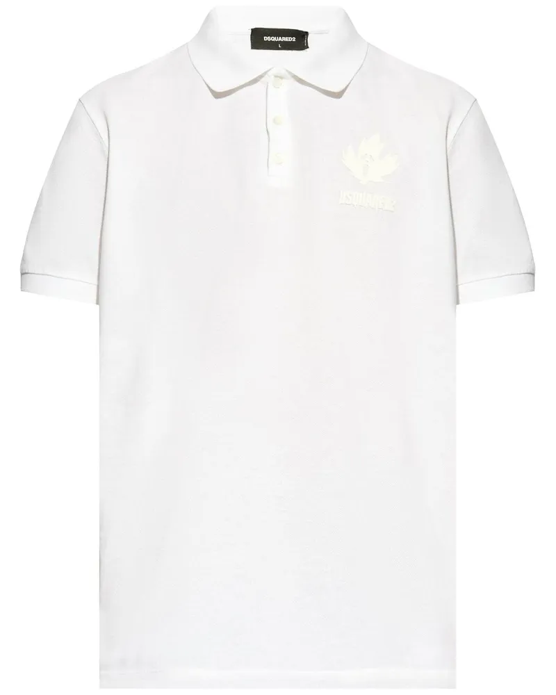 Dsquared2 Poloshirt mit erhöhtem Logo Weiß