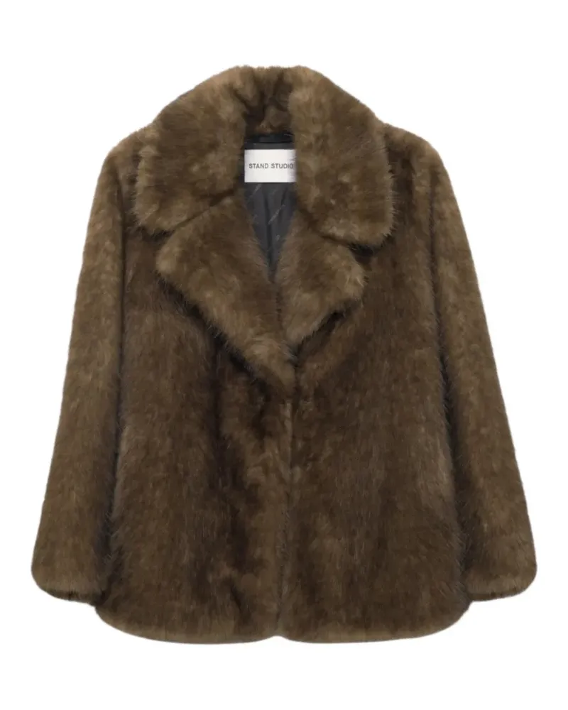 STAND Journi faux-fur jacket - Braun Braun