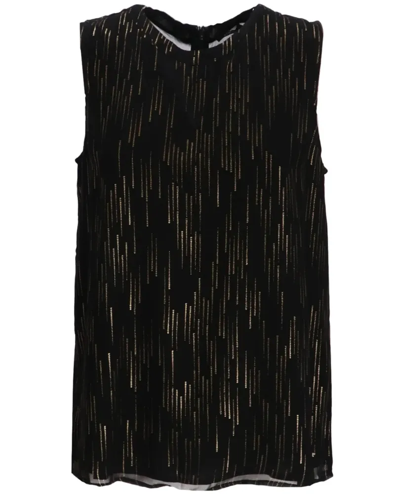 Armani Exchange Oberteil im Metallic-Look - Schwarz Schwarz