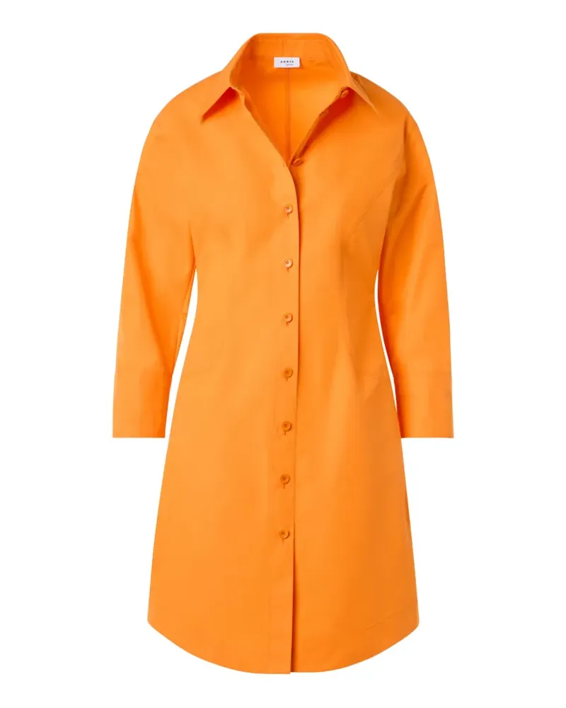 Akris button-up mini shirt dress - Orange Orange