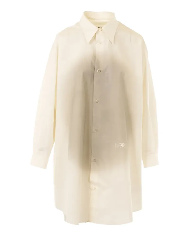 Maison Margiela long-sleeve shirt-dress - Nude Nude