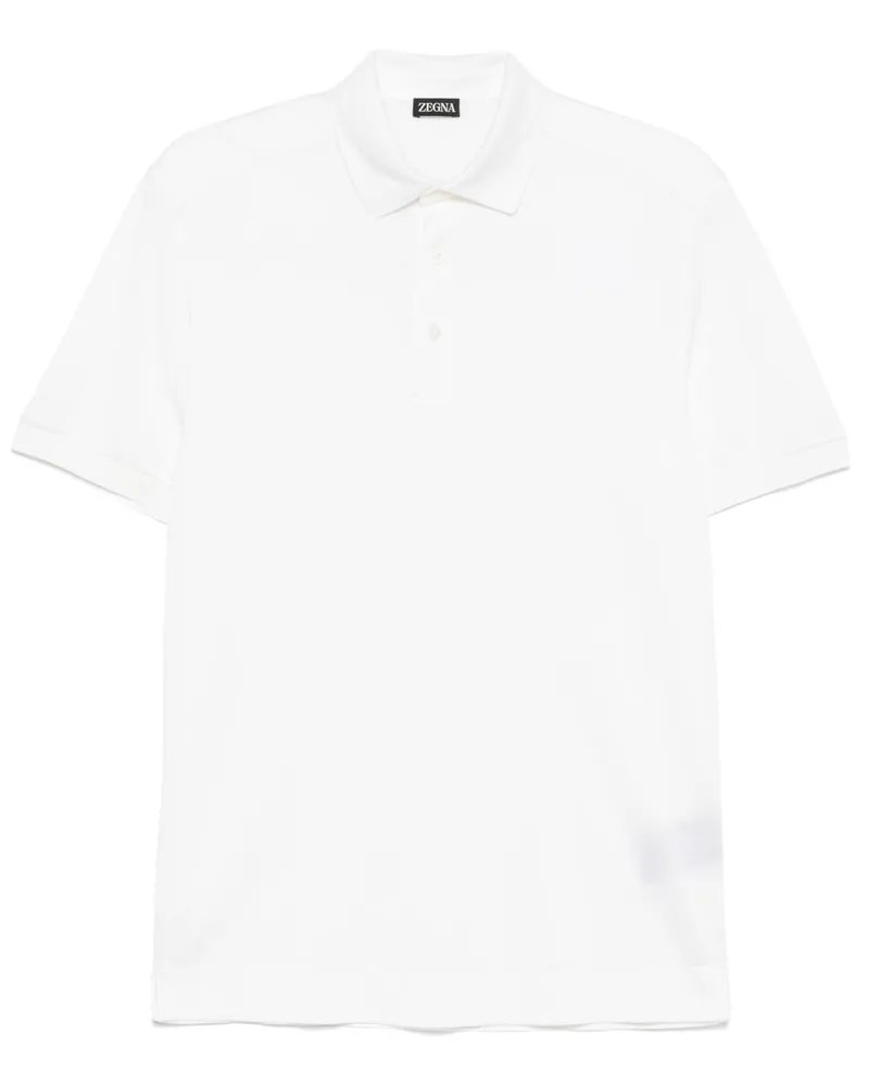 Ermenegildo Zegna Poloshirt mit kurzen Ärmeln Weiß