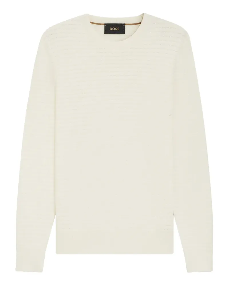 HUGO BOSS Strukturierter Strickpullover - Nude Nude
