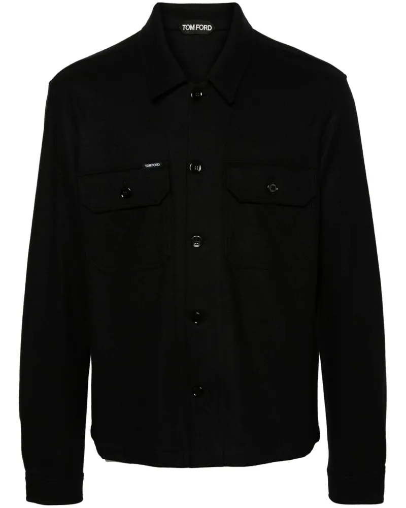 Tom Ford Hemdjacke aus Kaschmir - Schwarz Schwarz