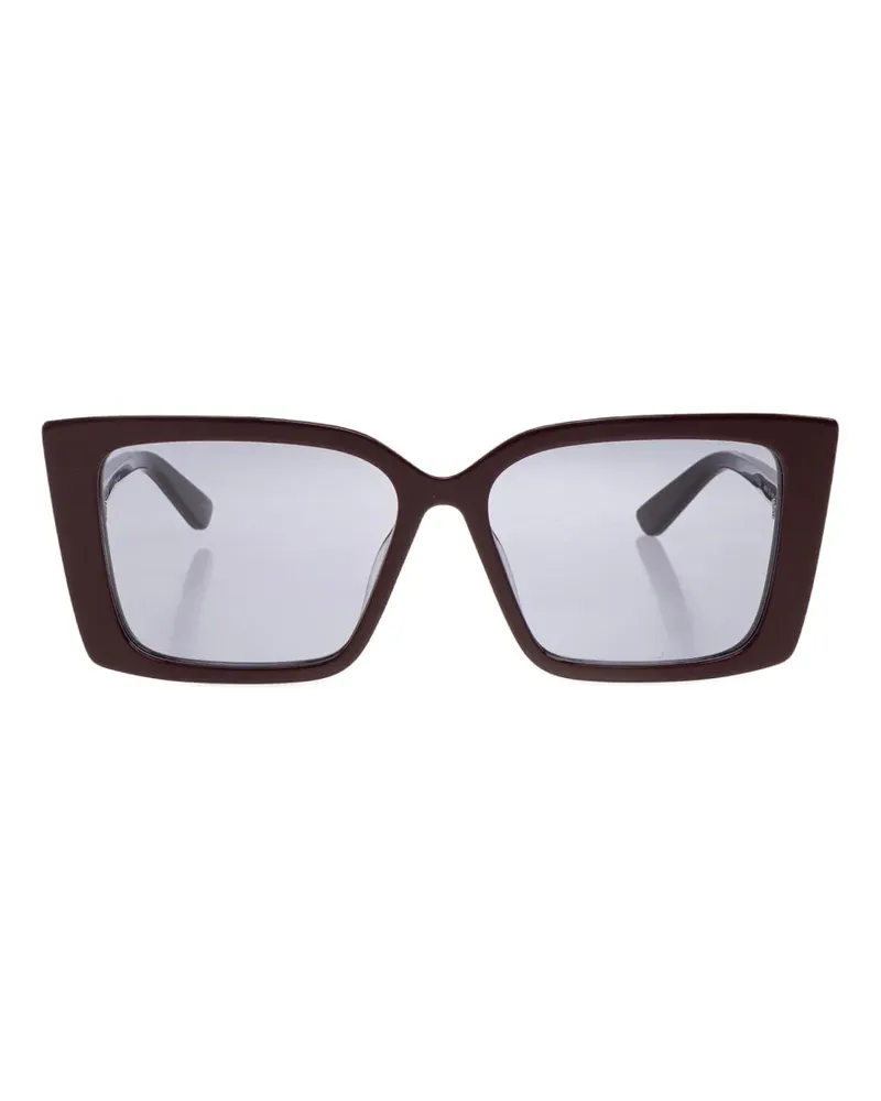 Alexander McQueen Sonnenbrille mit eckigem Gestell - Braun Braun
