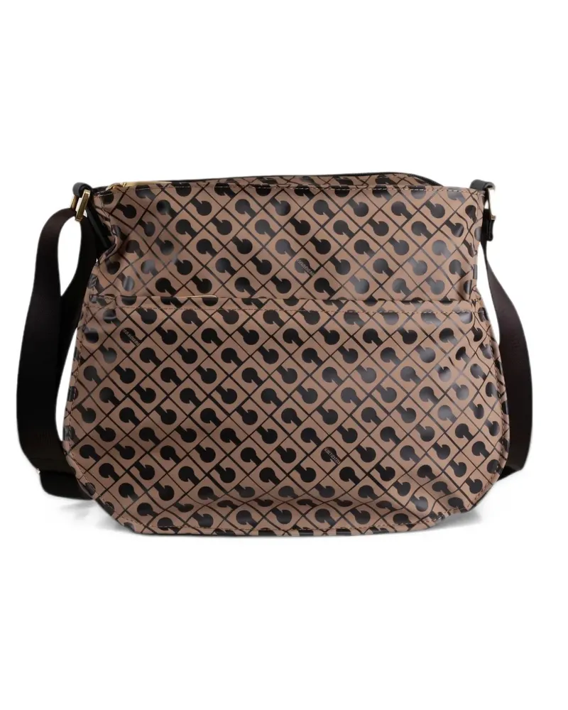 Gherardini monogram-print shoulder bag - Nude Nude