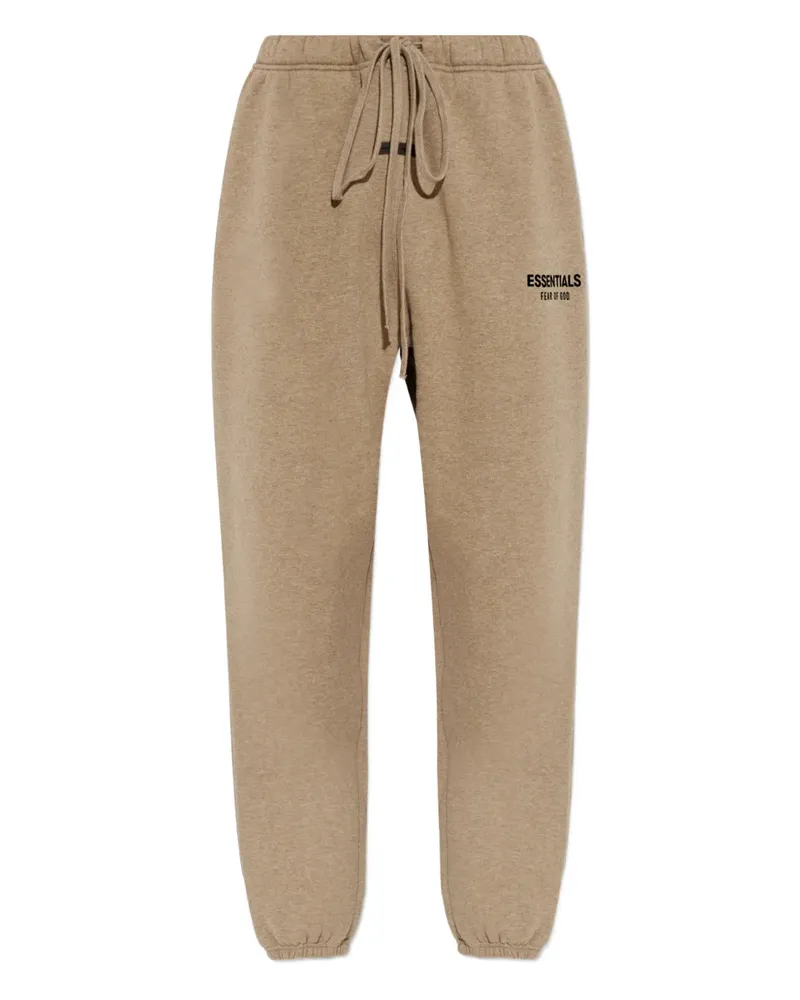 Fear of God logo-detail drawstring track pants - Nude Nude