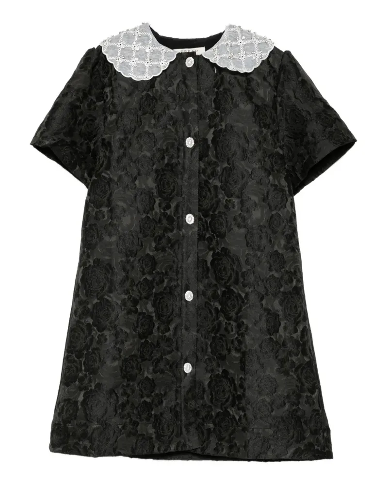 Sister Jane Kleid mit rundem Kragen - Schwarz Schwarz