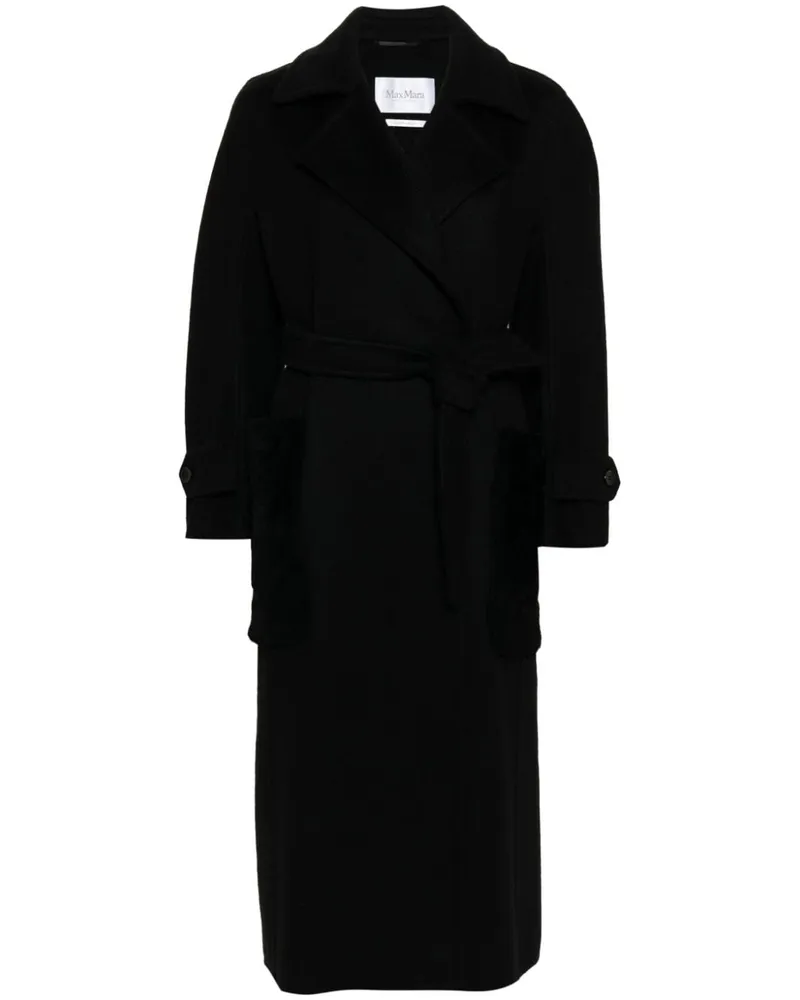 Max Mara Magia Kaschmirmantel mit Gürtel - Schwarz Schwarz