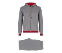 Jogginganzug mit Kontrastband - Grau