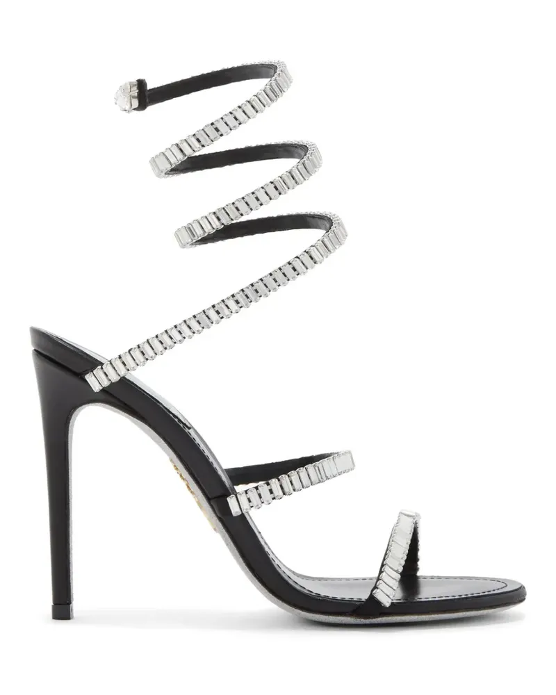 René Caovilla Cleo crystal-embellished sandals - Schwarz Schwarz