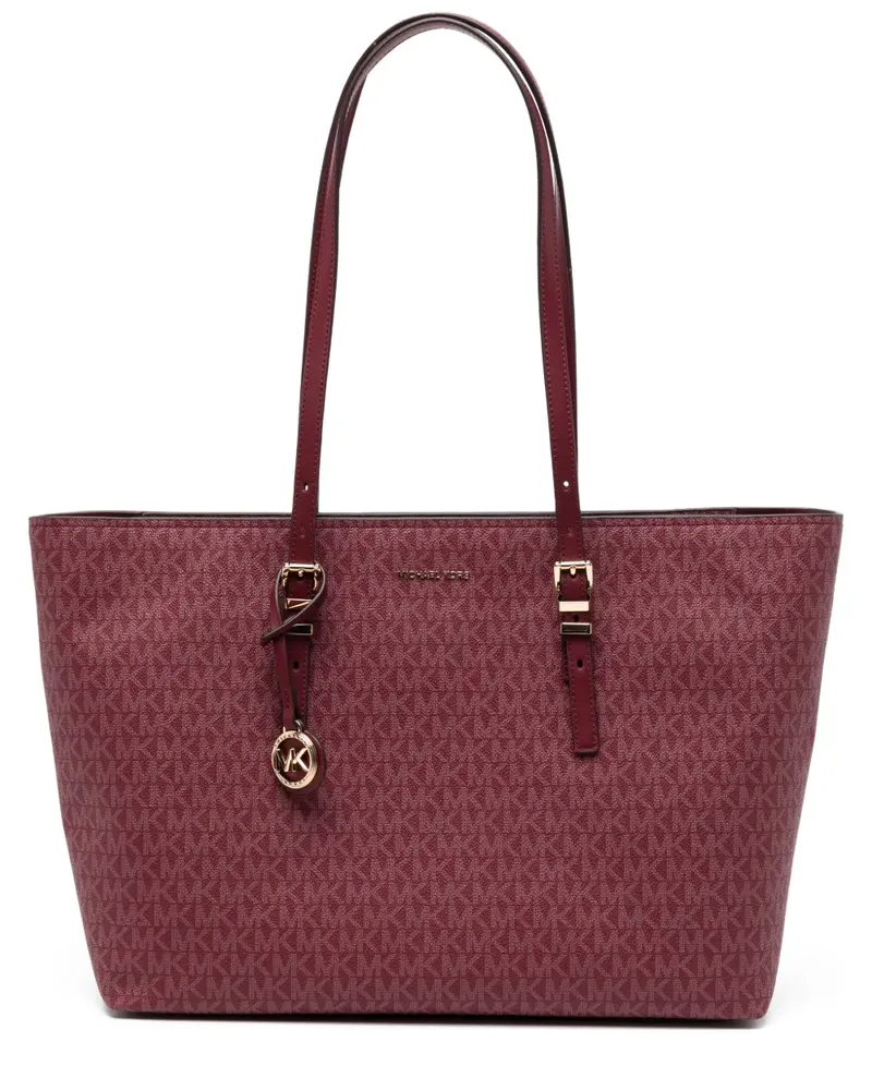 Michael Kors Große Quinn Signature Logo Tote Bag - Rot Rot