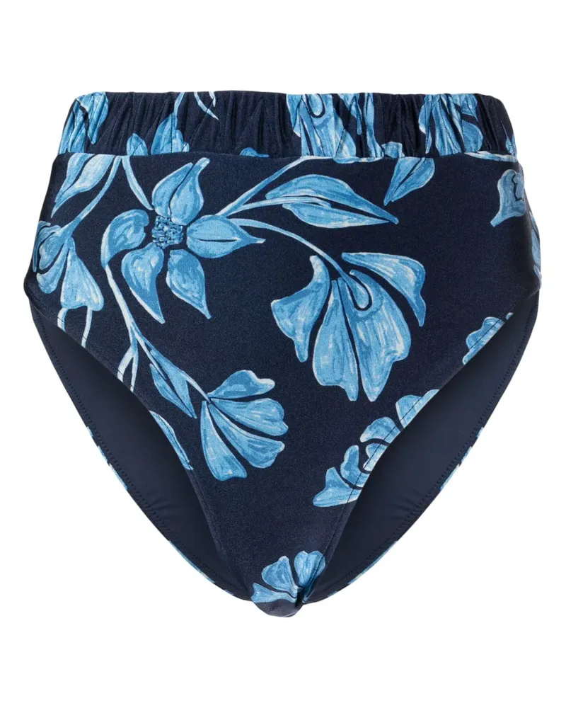 Pat Bo Nightflower Bikinihöschen mit Blumen-Print - Blau Blau