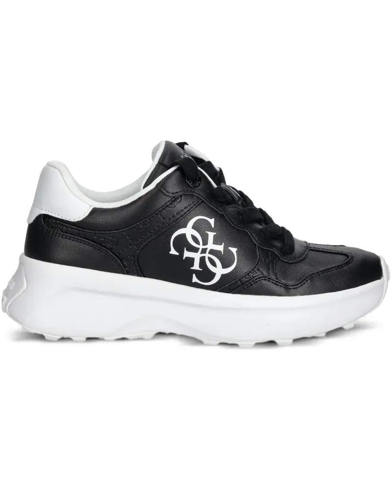 Guess Sneakers mit Logo-Schild - Schwarz Schwarz
