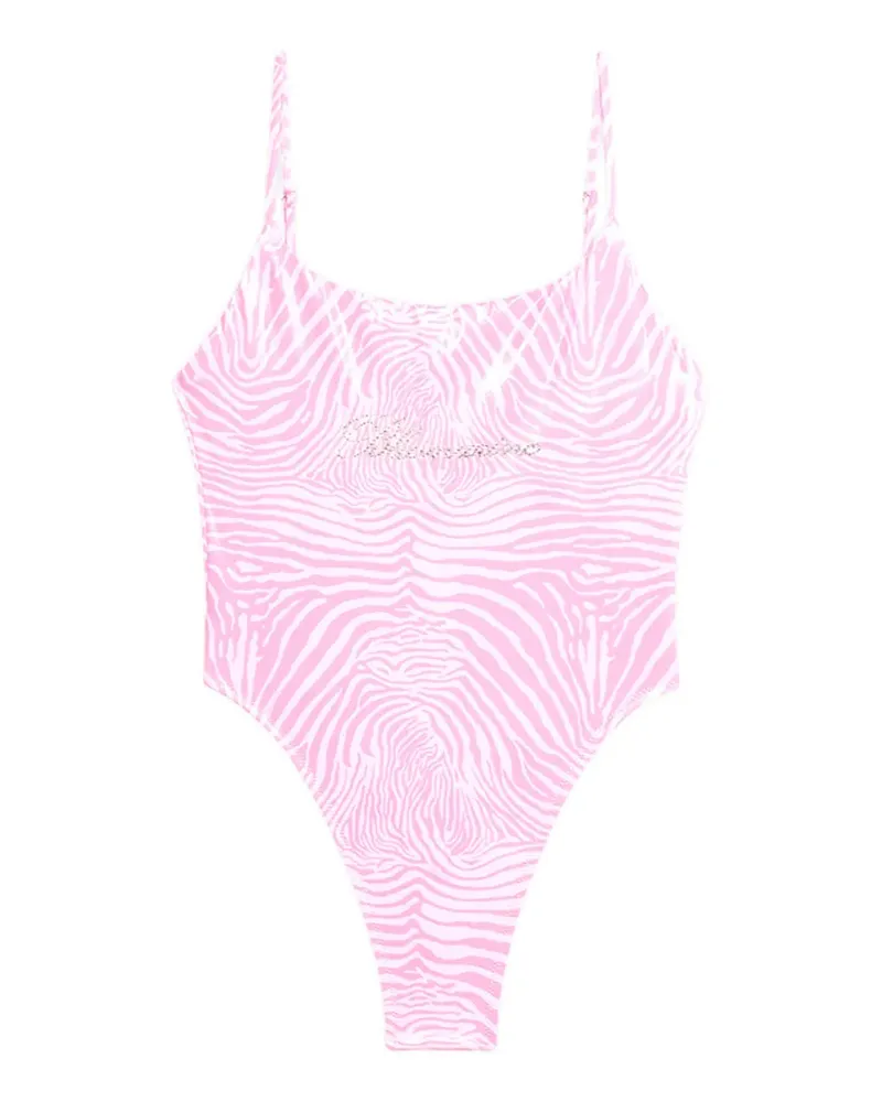 Blumarine zebra-print swimsuit - Rosa Rosa