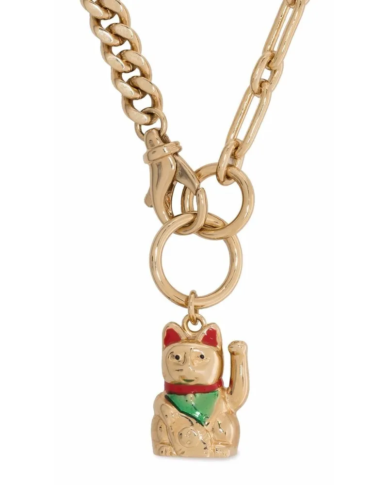 SafSafu Maneki Neko Halskette Gold