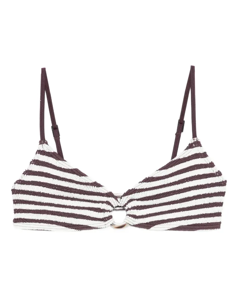bond-eye striped bikini top - Braun Braun