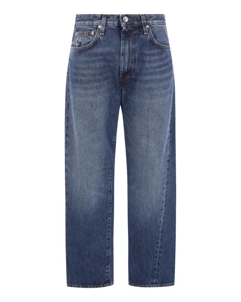 Totême washed-effect twisted-seam jeans - Blau Blau