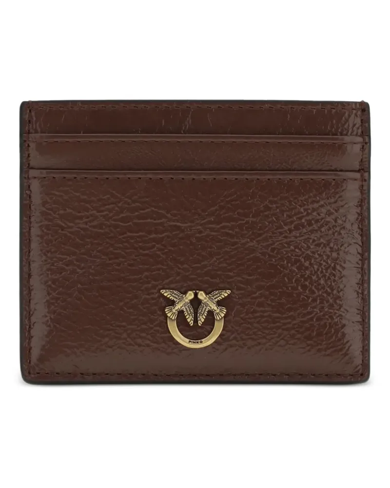 Pinko Kartenetui mit Logo-Schild - Braun Braun
