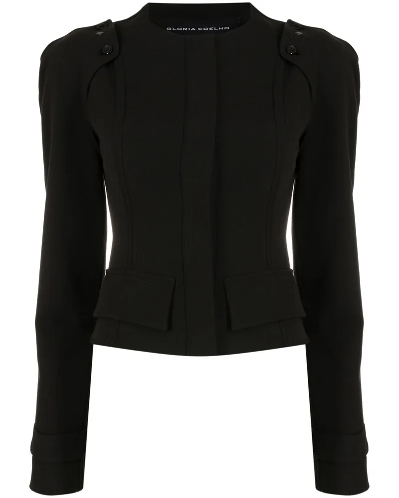 Gloria Coelho Jacke mit abnehmbaren Ärmeln - Schwarz Schwarz