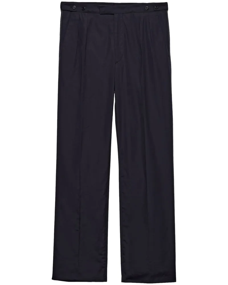 Prada Hose mit weitem Bein - Blau Blau