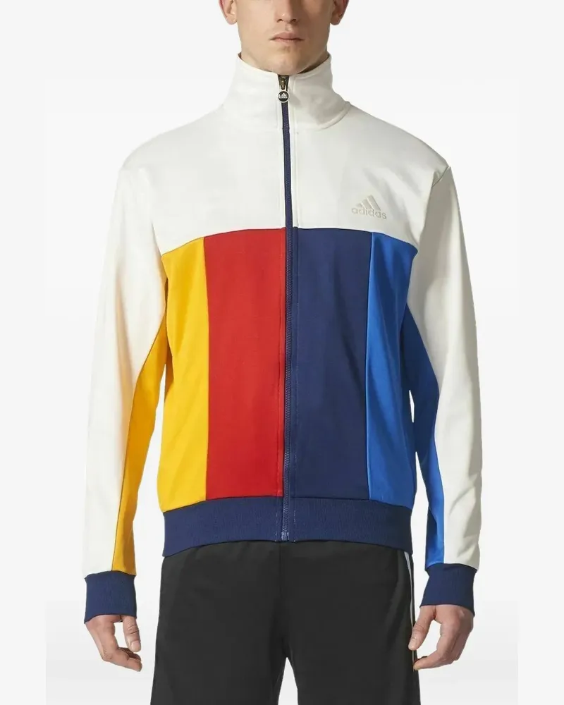 adidas Leichte Jacke in Colour-Block-Optik - Weiß Weiß