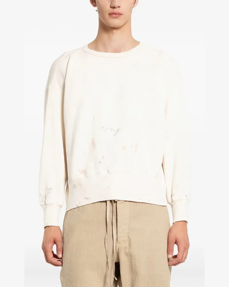 Taiga Takahashi Sweatshirt in Distressed-Optik - Nude Nude