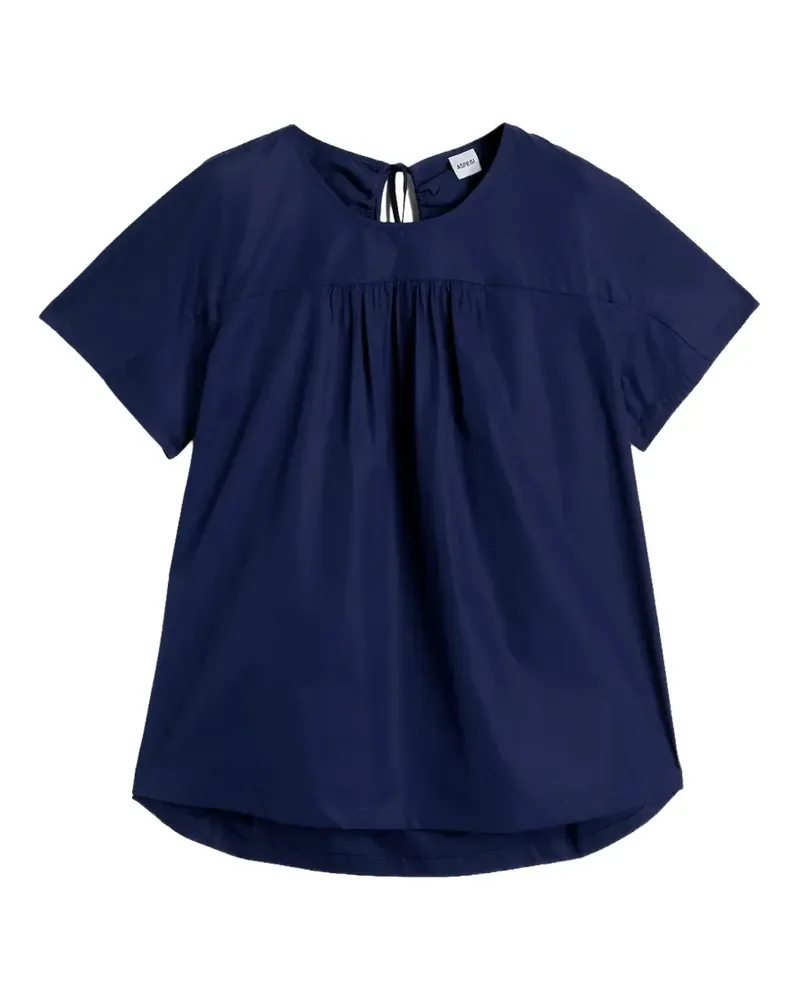 ASPESI Bluse mit Falten - Blau Blau