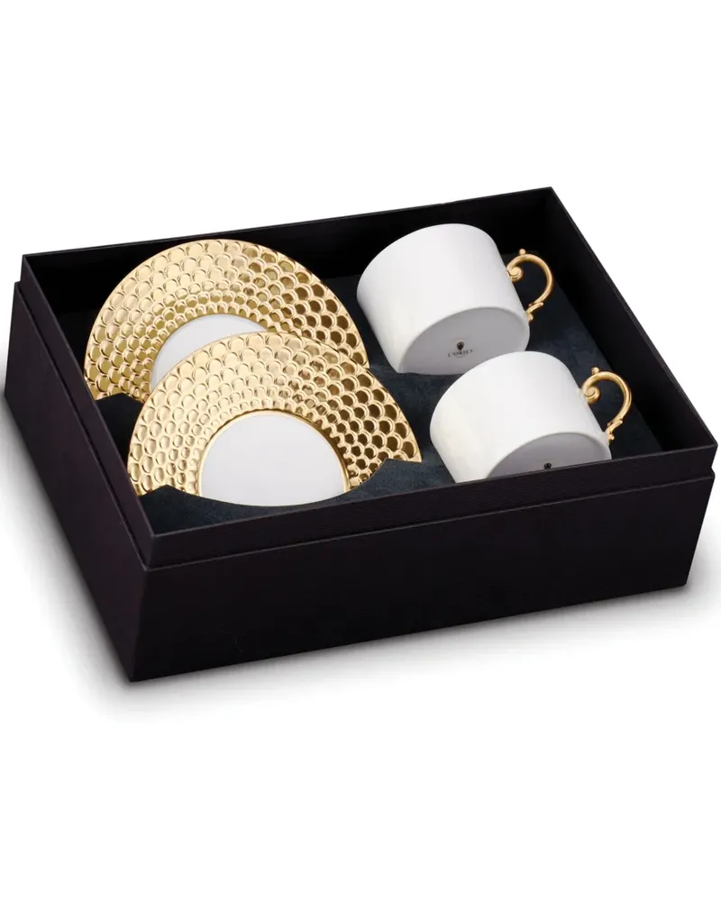 L’OBJET Zweiteiliges Aegean Teeservice - Weiß Weiß