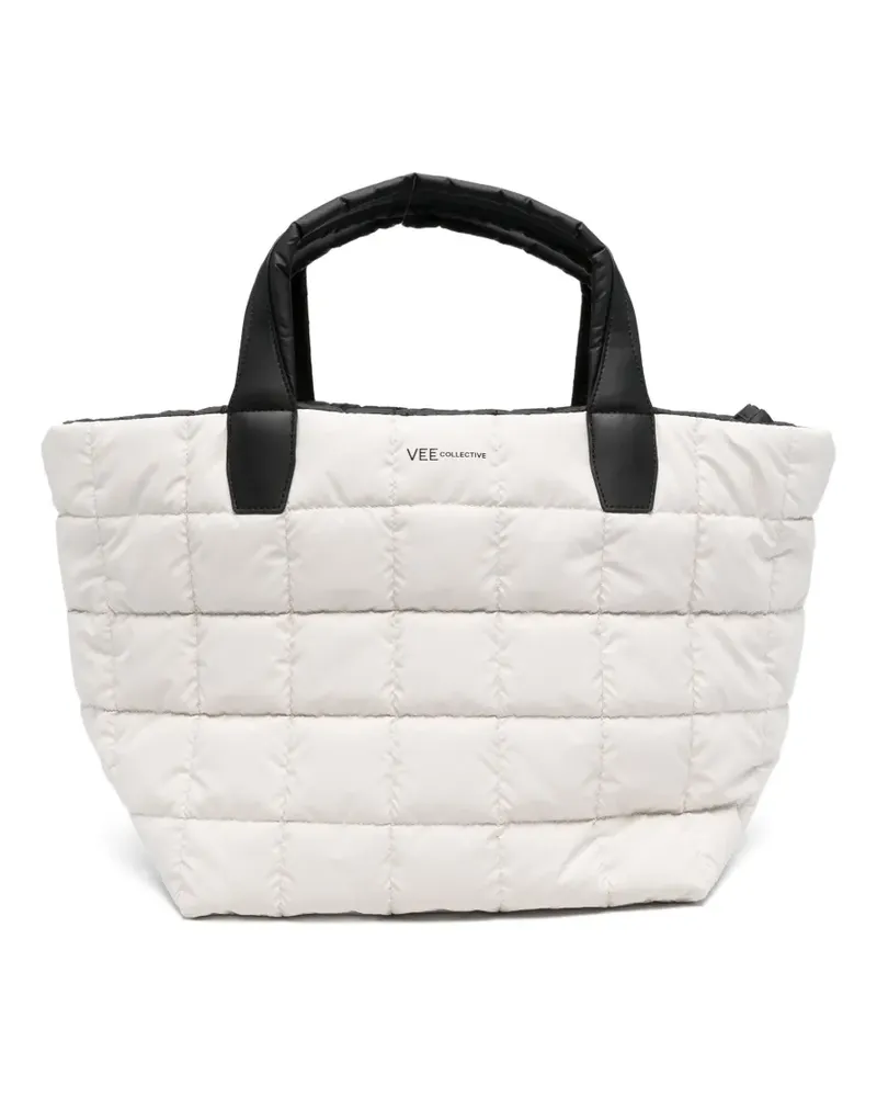 VeeCollective medium Porter quilted tote bag - Nude Nude