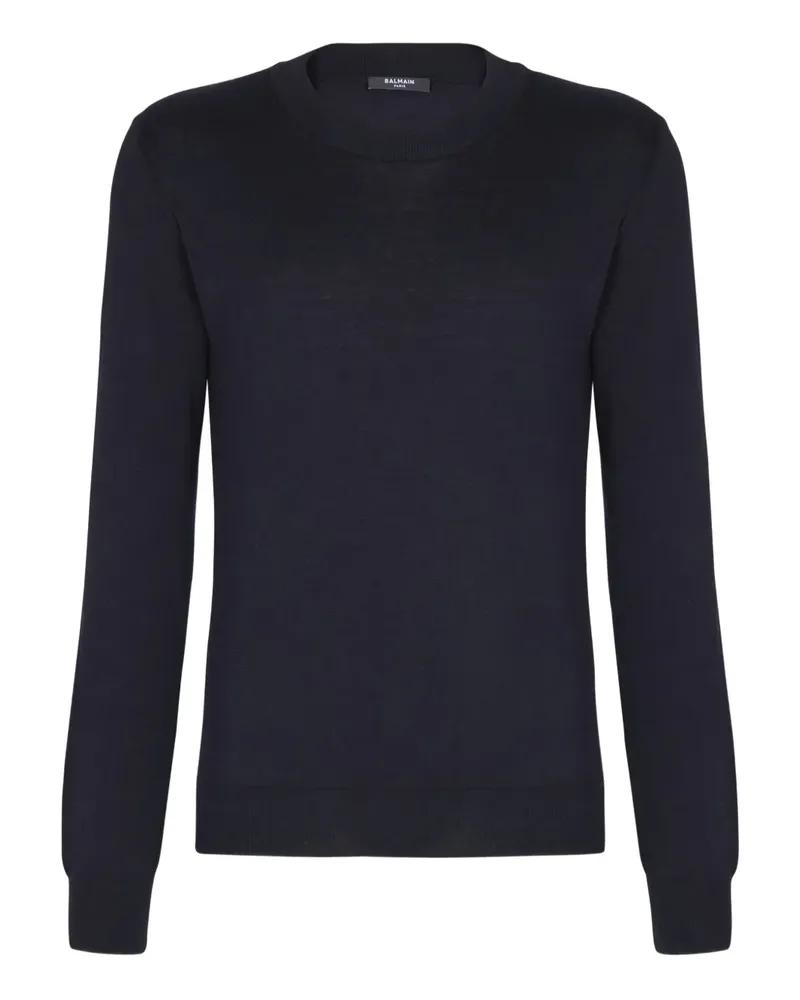 Balmain Pullover mit Rundhalsausschnitt - Blau Blau