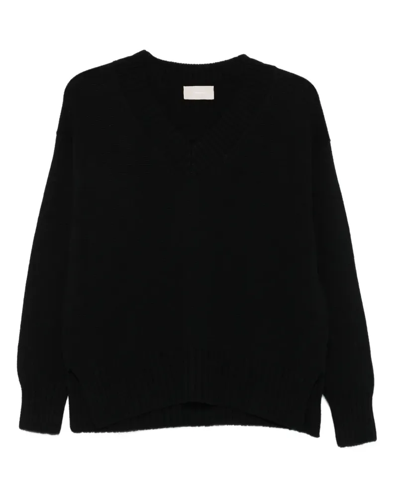 Drumohr  Pullover mit V-Ausschnitt - Schwarz Schwarz