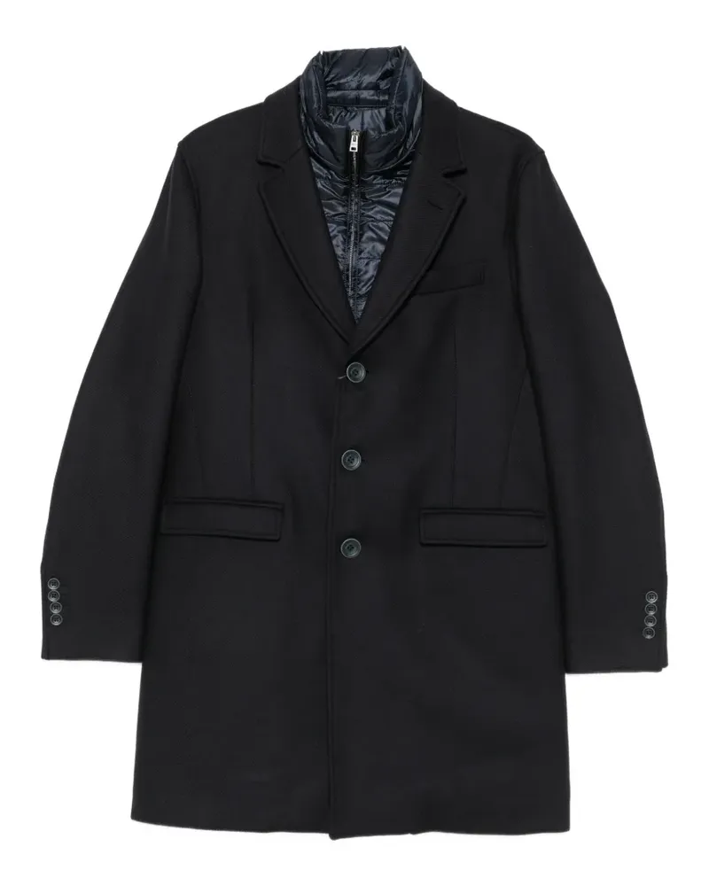 Herno layered single-breasted coat - Schwarz Schwarz