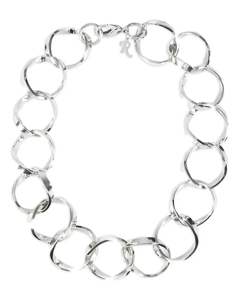 Raf Simons Halskette mit verdrehten Gliedern - Silber Silber