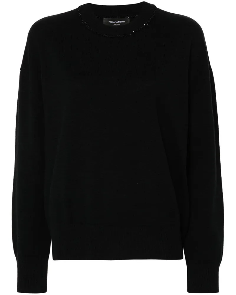 Fabiana Filippi Pullover mit Pailletten - Schwarz Schwarz