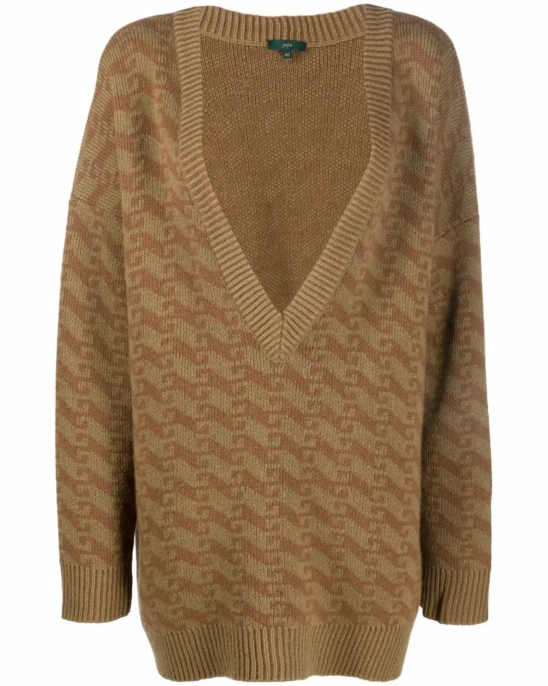 Jejia Pullover mit Jacquard-Muster - Braun Braun