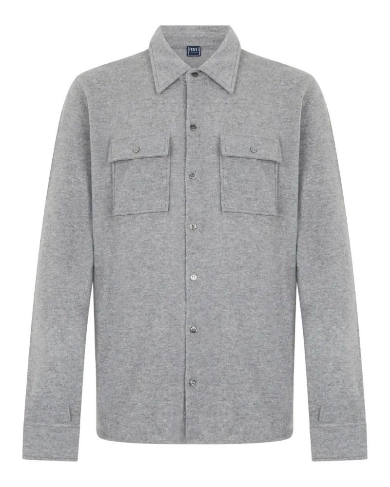 Fedeli button-up cashmere shirt - Grau Grau