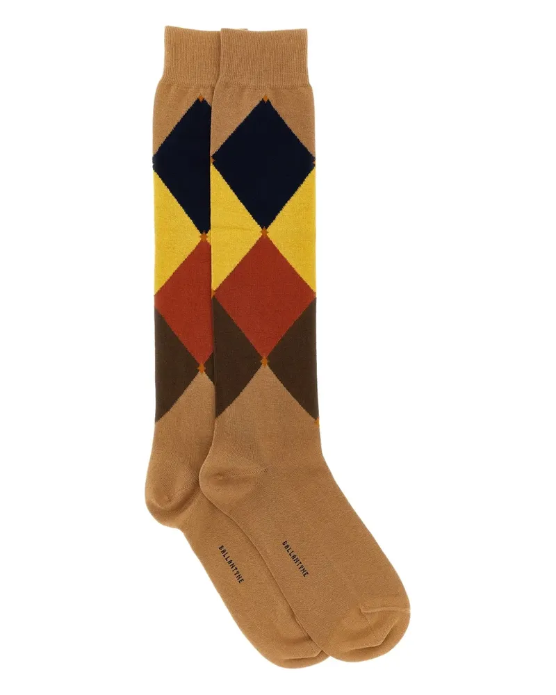 Ballantyne Socken mit Rautenmuster - Nude Nude