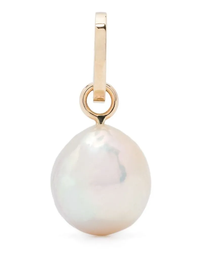 Adina Reyter 14kt Gelbgoldohrring mit Perlen - Nude Nude