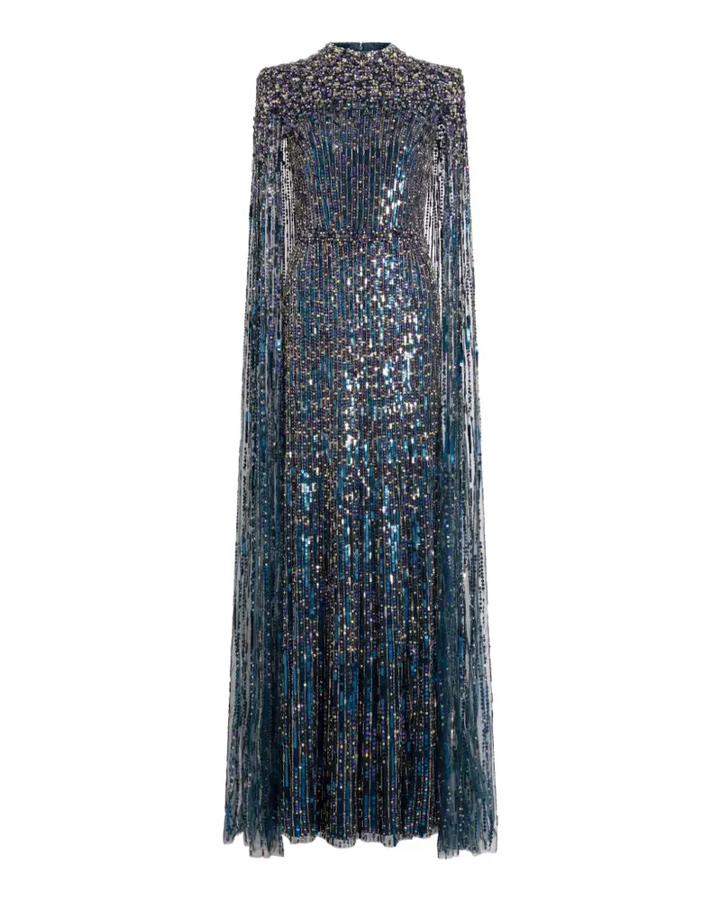 Jenny Packham Verziertes Opera Maxikleid - Blau Blau